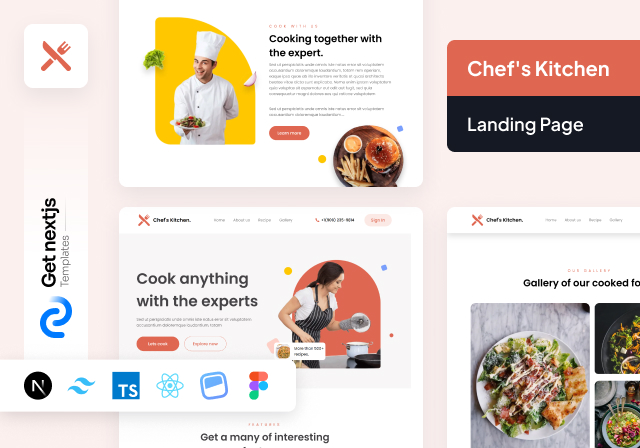 Chef's Kitchen Free NextJs Landing Page Template